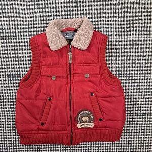 Kids Headquarters Red Vest with Cream Collar